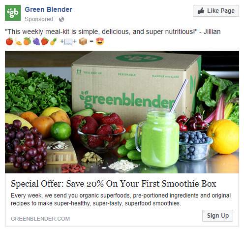 green-blender-facebook-ad-example