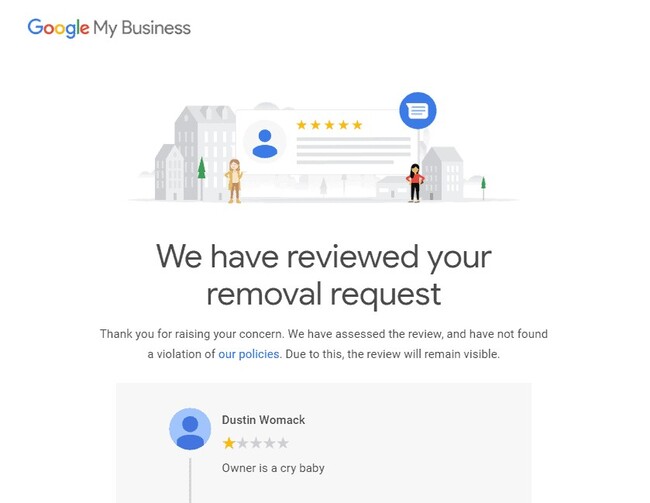 google-negative-review-removal-request